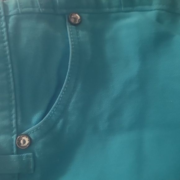 Vintage Wrangler sadie boot cut turquoise stretch denim jeans 36 x 31 western - Picture 7 of 8